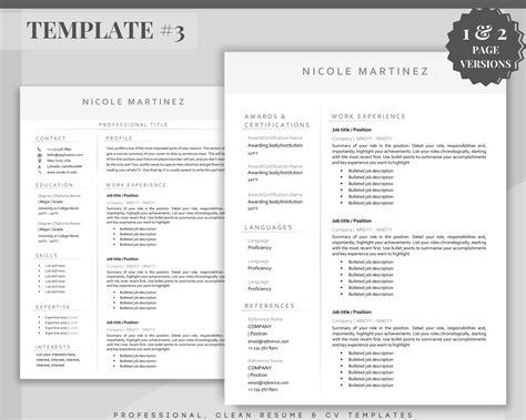 Resume Template Bundle 5 Cv Bundle Professional Resume Templates For Executives With