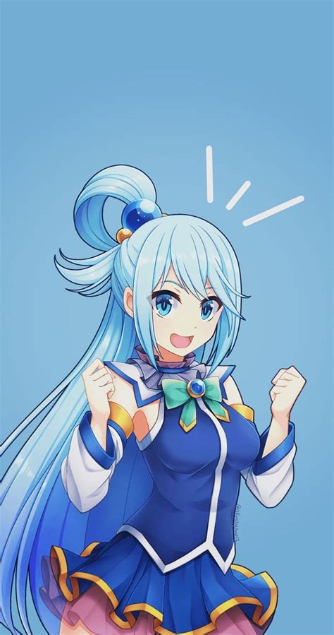 Aqua Anime Girl Konosuba Waifu Hd Phone Wallpaper Anime Aqua