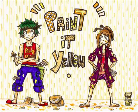 Bnha Paint It Yellow By Prusce On Deviantart
