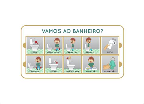 Painel De Rotina Funcional Sein Vamos Ao Banheiro Madeira Mdf