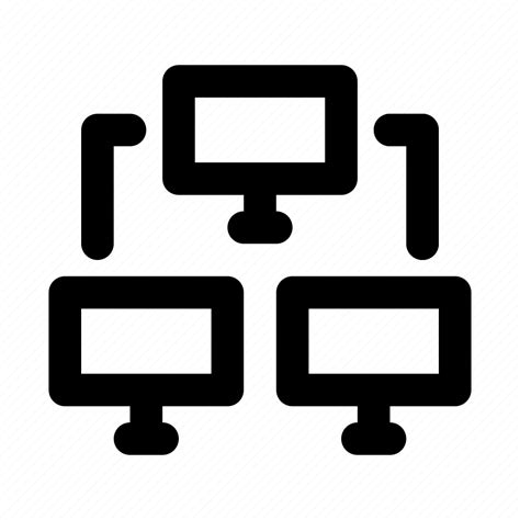 Computer Monitor Networking Screen Technology Icon Download On