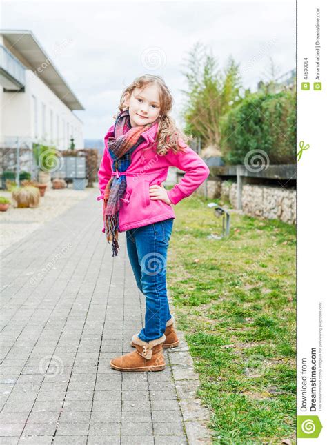 Portrait Of A Cute Little Girl Stock Photo Image 47530094