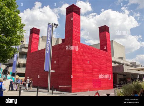 London June 21 Red Timber Clad Temporary Theatre Known As The Shed