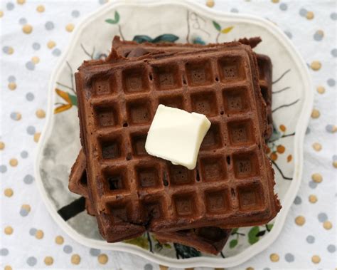 Chocolate Belgian Style Waffles Coconut And Lime