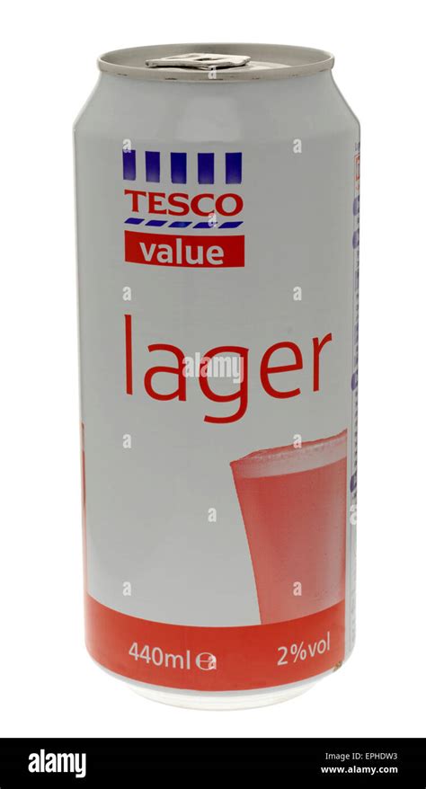 Can Of Cheap Tesco Value Supermarket Lager Stock Photo Alamy