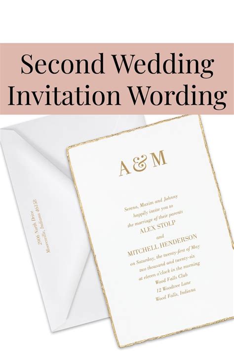 Second Wedding Invitation Wording Second Wedding Invitations
