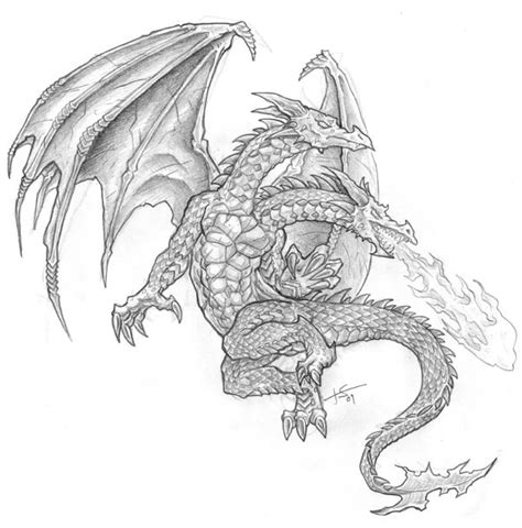 Two Headed Dragon By Maz31 Dragon Drawing Dragon Tattoo Dragon Art