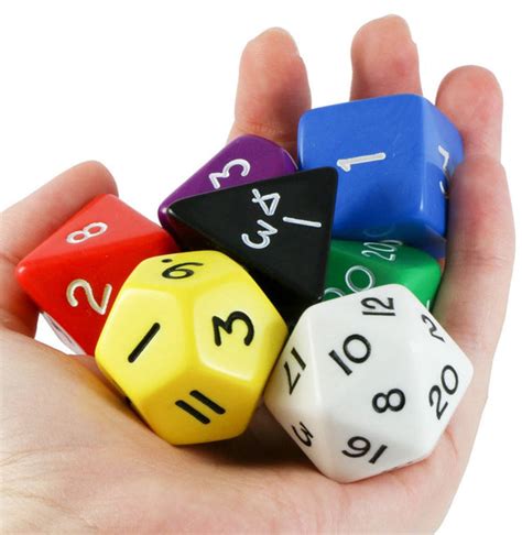 Jumbo Dice Assorted Colors 28mm Rpg Role Playing Game Dice Dark Elf