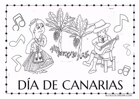 Fichas Para Colorear Día De Canarias Colorear Dibujos Infantiles