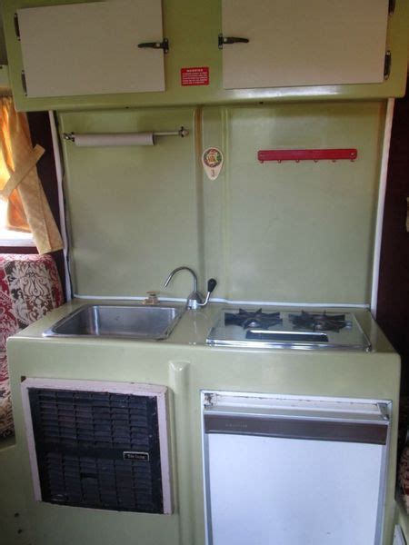 Pea Soup Trillium Kitchen With Images Vintage Campers Trailers
