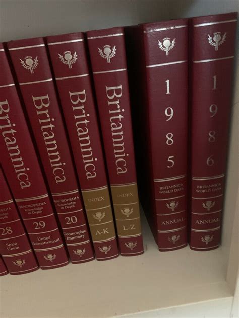 Encyclopedia Britannica 1985 Complete Set Vol 1 29 Indexguideannual