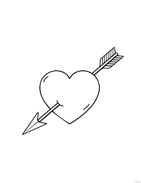 Free Heart Pencil Template Download In Pdf Illustrator Eps Svg