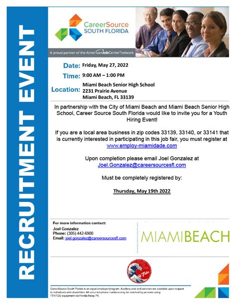 Recruitment Event Career Source South Florida Would Like To Invite You