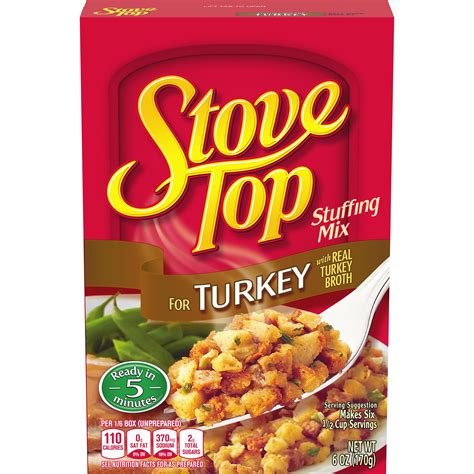 Stove Top Stuffing Mix For Turkey 6 Oz Box