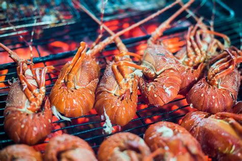 Seafood Lobster Barbecue Stock Image Image Of Crustacean 89624119