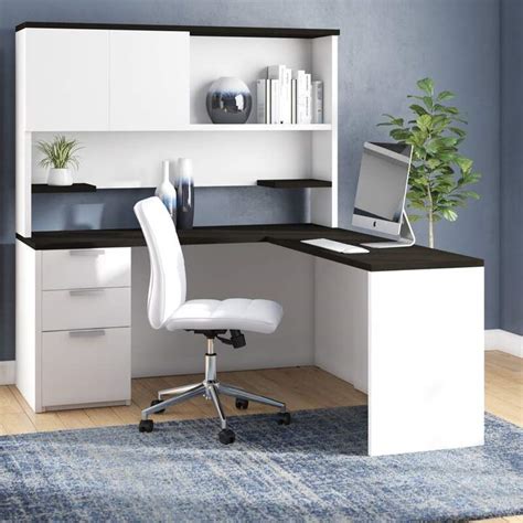 L Shaped Desk Hutch Anna Furniture