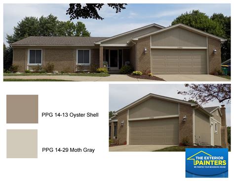 Ppg 14 13 Oyster Shell For The Siding Ppg 1024 4 Moth Gray For The