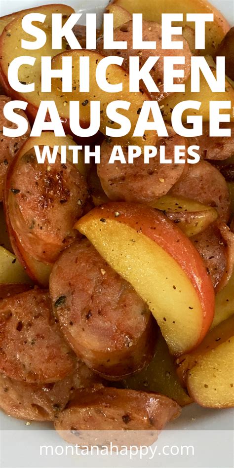Medium heat, cook sausage meat until browned, breaking apart. Skillet Chicken Sausage with Apples in 2020 | Healthy sausage recipes, Fall dinner recipes ...