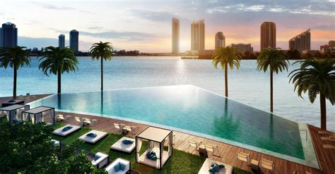 Echo Aventura Luxury Waterfront Condos Pool Deck New Build Homes
