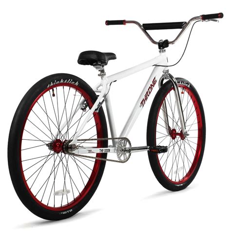 Throne Cycles The Goon 29 Inch Bmx Freestyle Bike White Crimson — Jandr
