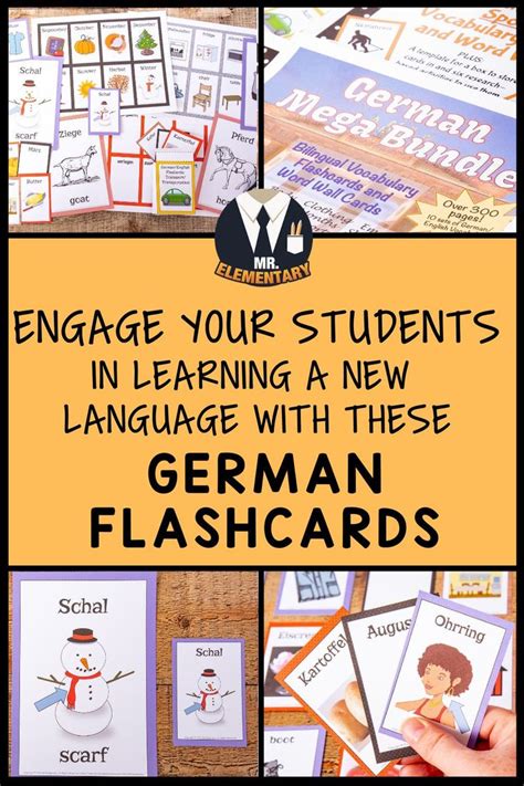 German Vocabulary Flashcards Bundle Vocabulary Task Cards Teaching