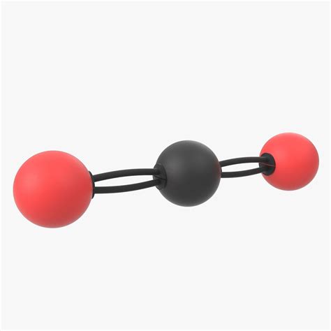 Carbon Dioxide Molecule 3d Model In 2021 Carbon Atom Model Atom