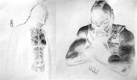 Batman And Bane Inverted Drawing Set On Behance