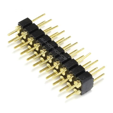 254mm Male Pin Header 2x10 Pins 55mm Rounded Unit Audiophonics