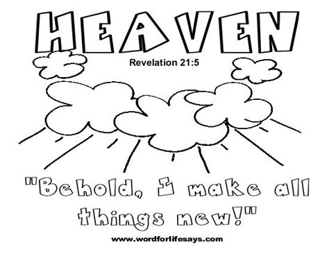 Heaven Coloring Pages At Free Printable Colorings