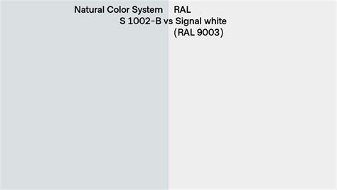 Natural Color System S 1002 B Vs Ral Signal White Ral 9003 Side By