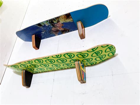 Skateboard Wall Shelf Set Of 2 Two Skateshelf Made From Recycled