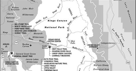 Map Of Sequoia And King Canyon Maps Pinterest National Parks Map