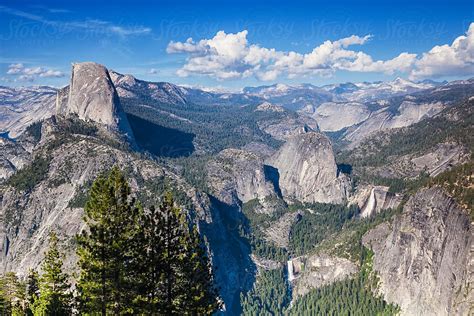 Half Dome El Capitan And Yosemite Falls In Yosemite National Park