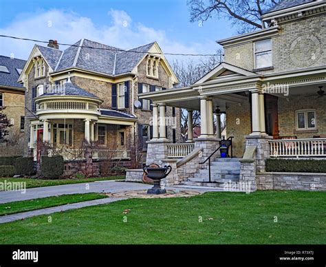 Heritage homes with Victorian style detailing and large porch, Bishop