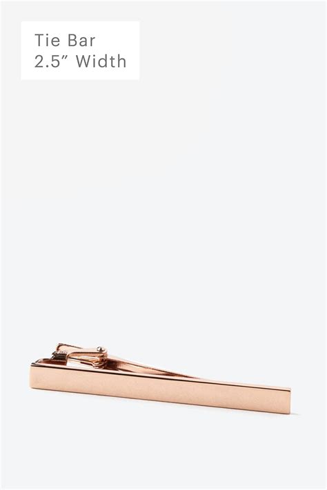 Rose Gold Metal Executive Clasp Tie Bar