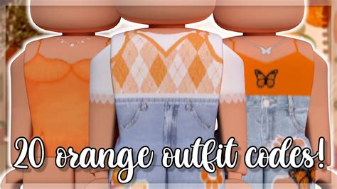 20 Orange Roblox Outfit Codes 🍊 Youtube