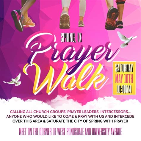 Copy Of Church Prayer Walk Flyer Template Postermywall