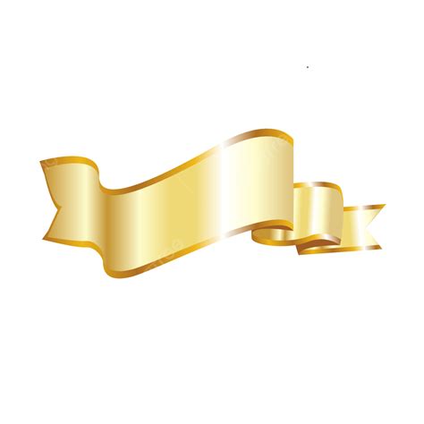 Gold Ribbon Golden Vector Png Images Golden Ribbon Ribbon Clipart