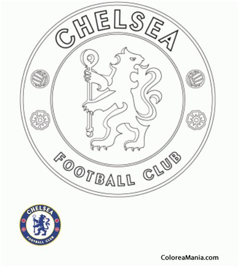 Colorear Chelsea Escudos equipos de Fútbol dibujo para colorear gratis
