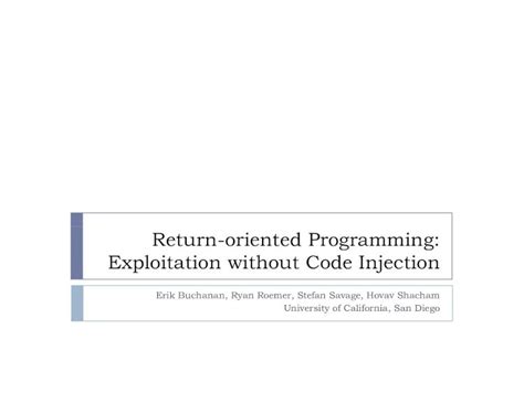 PDF Return Oriented Programming Exploitation Without Code