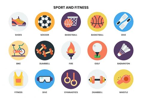 Premium Vector Sports Icons Set For Business