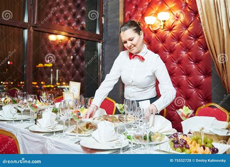 Waitress Woman In Restaurant Stock Photo Image Of Employment Meal