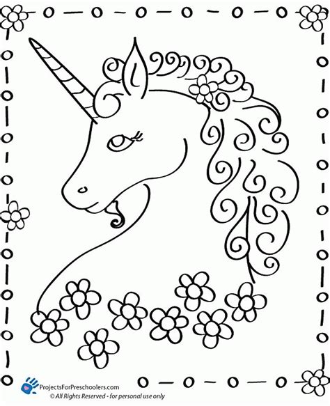 Use your favorite colors to give these legendary this printable unicorn coloring page pdf shows a large crescent moon with a unicorn head, spiral horn, long eyelashes with a flower. Printable Coloring Pages Unicorn - Coloring Home