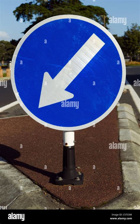 Keep Left Traffic Sign Hi Res Stock Photography And Images Alamy