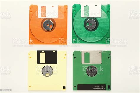 Retro Floppy Disks Isolated On White Background Stock Photo Download
