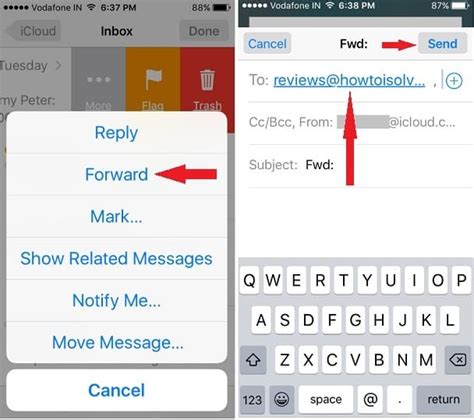 How To Forward An Email Message On Iphone Ipad Ios 9