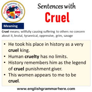 What is the meaning of cruel. Sentences with Cruel, Cruel in a Sentence and Meaning ...