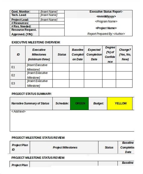 Status Report Template 19 Free Word Pdf Documents