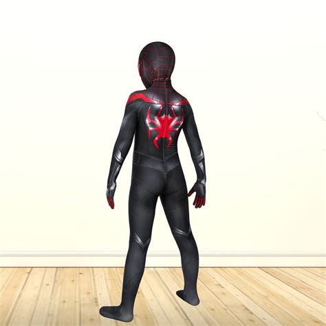 Spider Man Miles Morales Ps5 Costume Cosplay Suit Kids Outfit Etsy