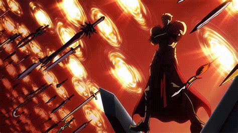 Fate Zero Anime Fight Anime Demon Fogo Gif Gate Of Babylon Super